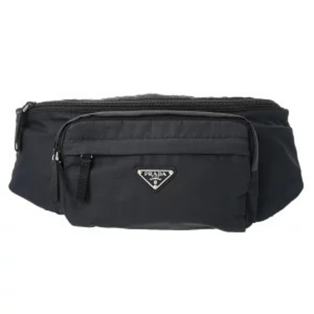 Prada Monogram Sling Crossbody Bag Crossbody Bag Canvas Leather Navy Blue